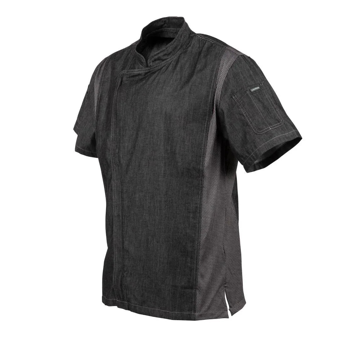 BB270-L Chef Works Urban Delancey Short Sleeve Denim Chefs Jacket - JD Catering Equipment Solutions Ltd
