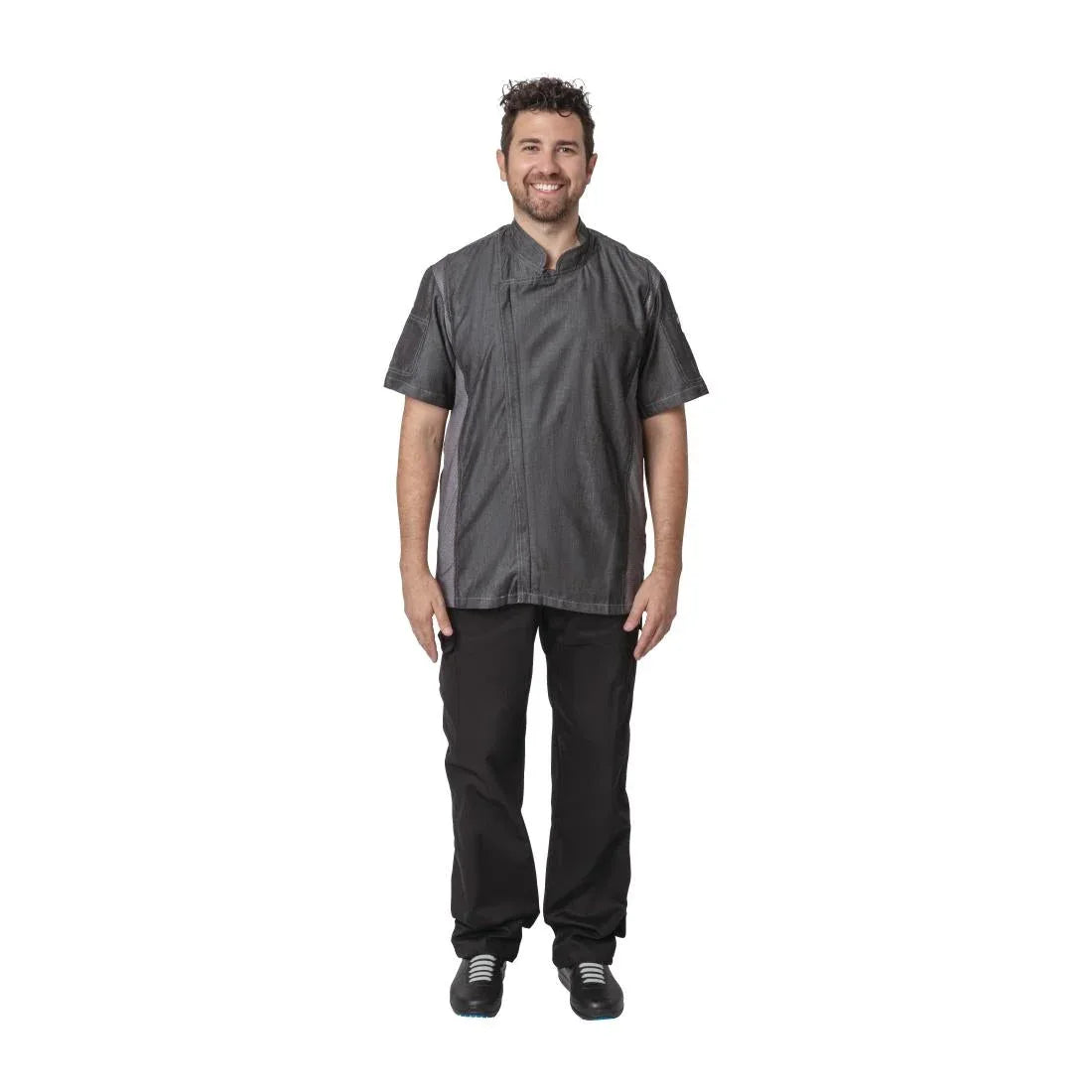 BB270-L Chef Works Urban Delancey Short Sleeve Denim Chefs Jacket - JD Catering Equipment Solutions Ltd