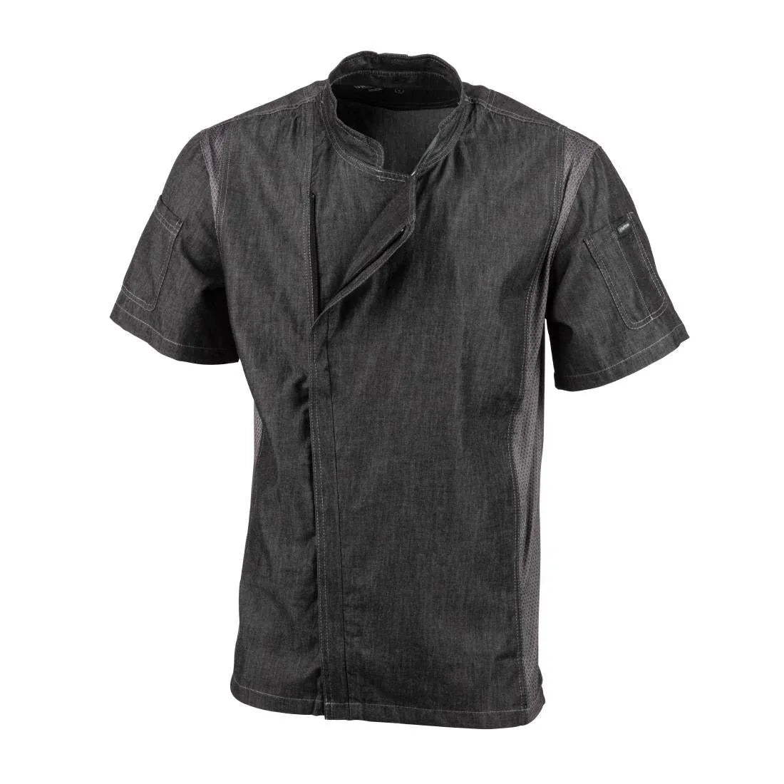BB270-L Chef Works Urban Delancey Short Sleeve Denim Chefs Jacket - JD Catering Equipment Solutions Ltd