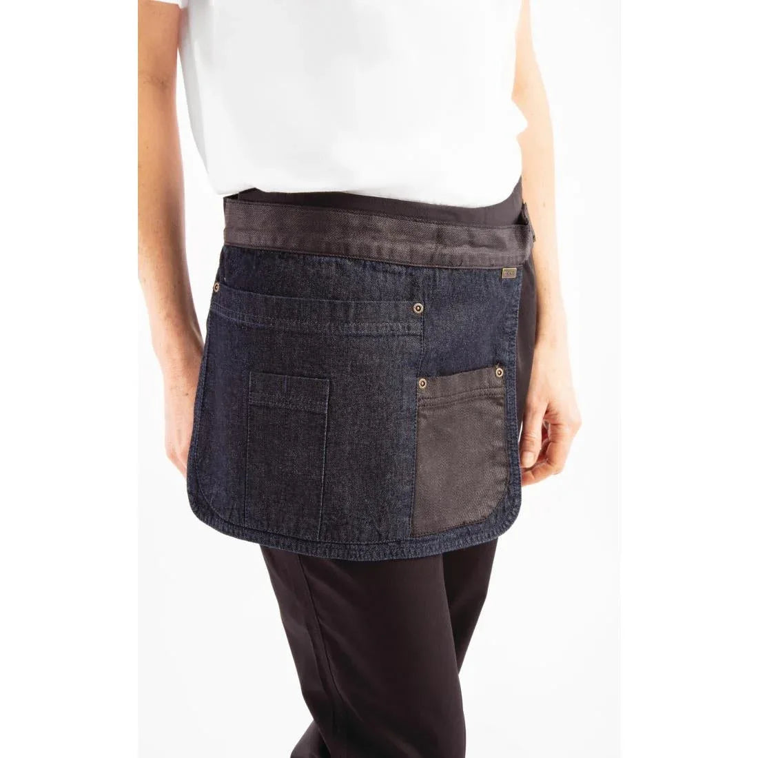 Chef Works Urban Indy Hipster Apron Navy Black JD Catering Equipment Solutions Ltd