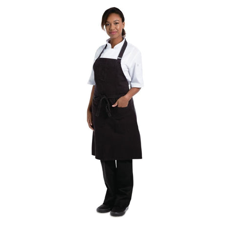 Chef Works Urban Rockford Canvas Bib Apron Steel Grey JD Catering Equipment Solutions Ltd