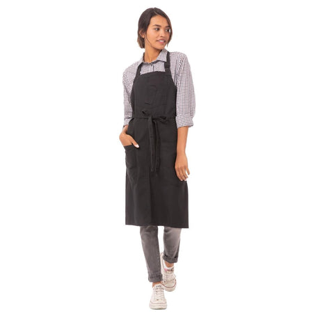 Chef Works Urban Rockford Canvas Bib Apron Steel Grey JD Catering Equipment Solutions Ltd