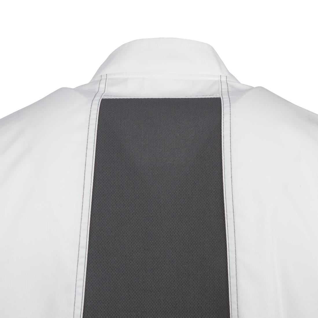 Chef Works Valais Unisex Chefs Jacket White with Grey 2XL JD Catering Equipment Solutions Ltd