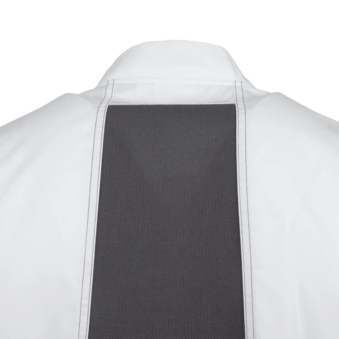 B205-XXL Chef Works Valais Unisex Chefs Jacket White with Grey 2XL - JD Catering Equipment Solutions Ltd