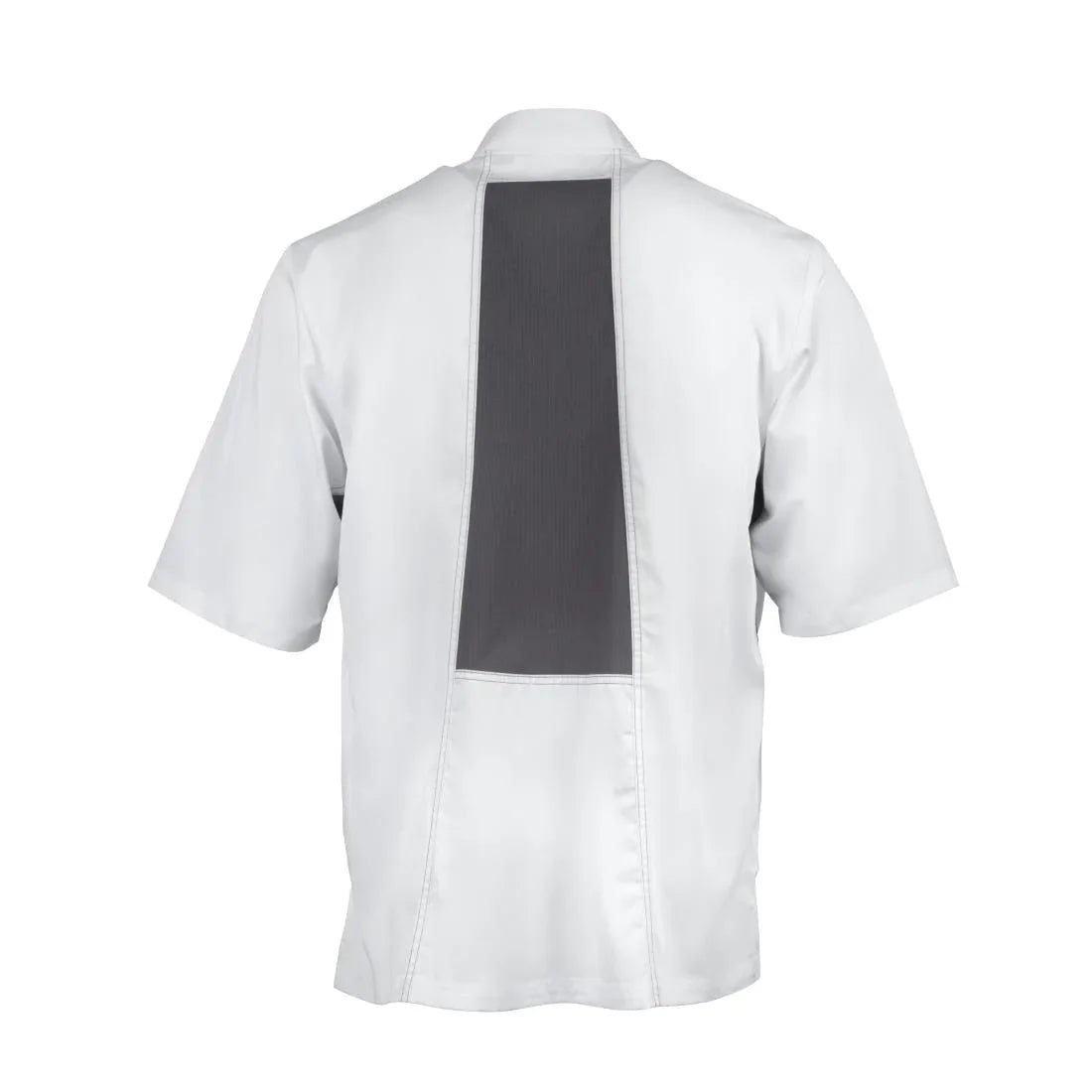 B205-XXL Chef Works Valais Unisex Chefs Jacket White with Grey 2XL - JD Catering Equipment Solutions Ltd