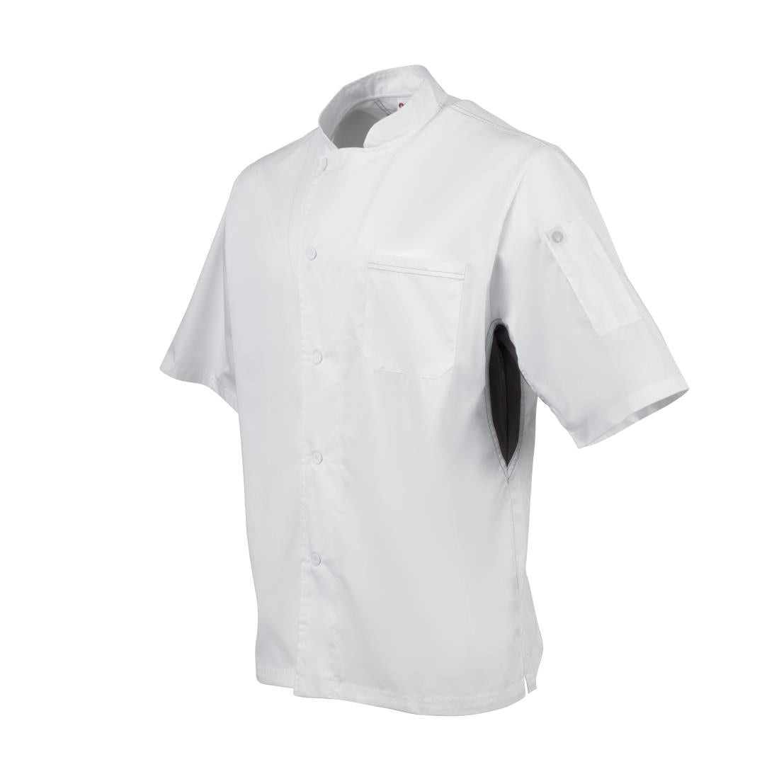 Chef Works Valais Unisex Chefs Jacket White with Grey 2XL JD Catering Equipment Solutions Ltd