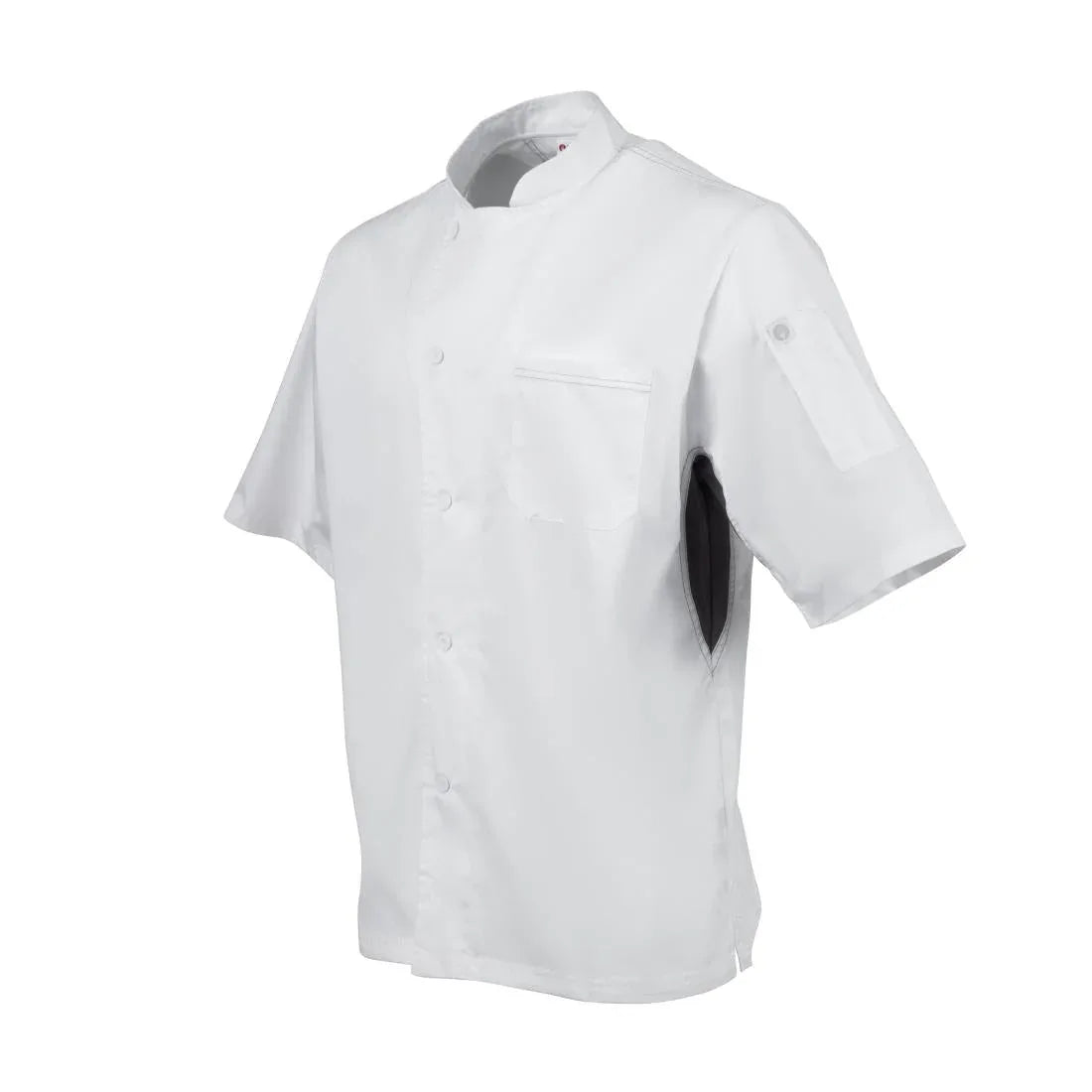 B205-XXL Chef Works Valais Unisex Chefs Jacket White with Grey 2XL - JD Catering Equipment Solutions Ltd