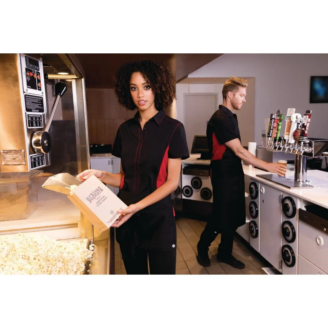 B824 Chef Works Waist Apron Black - JD Catering Equipment Solutions Ltd