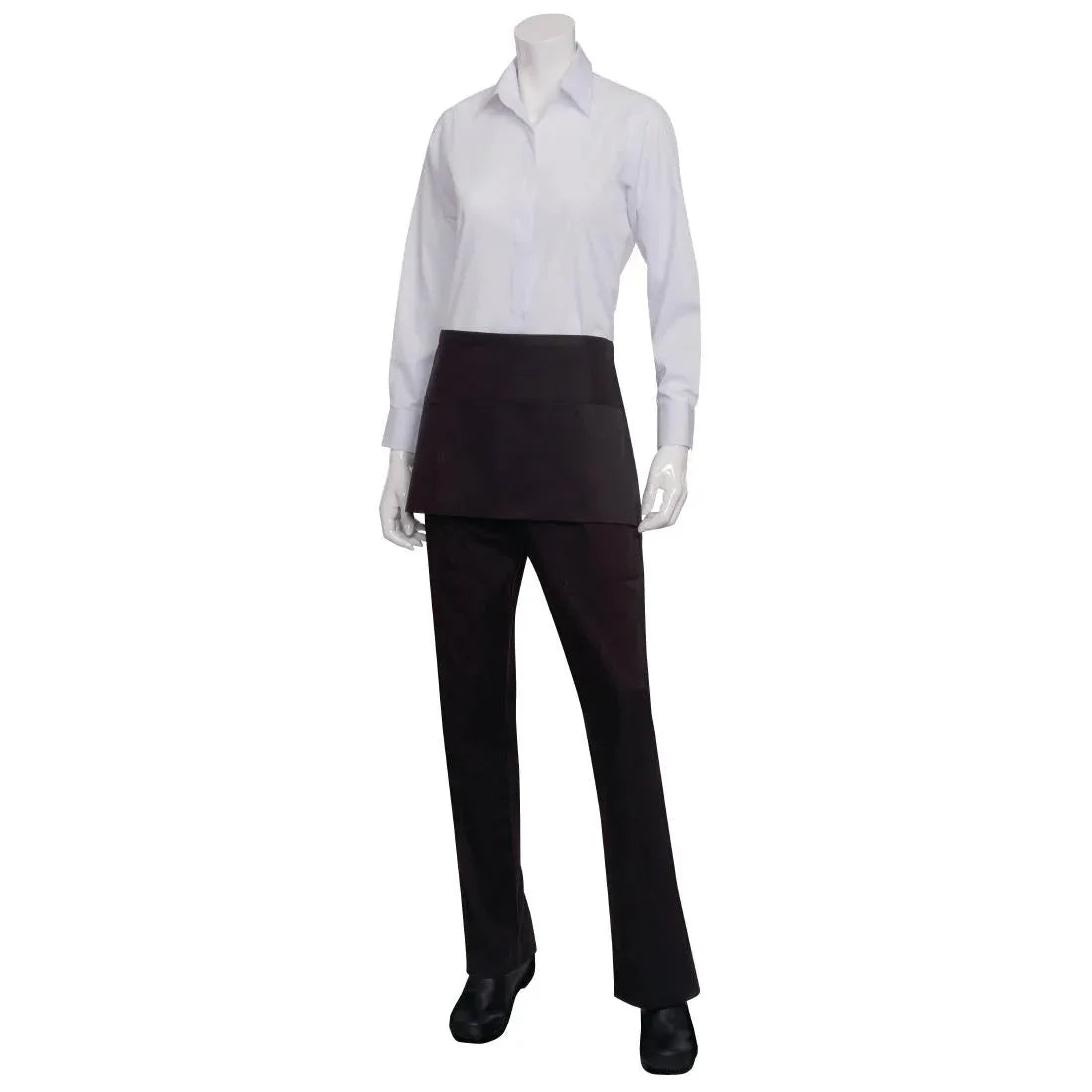 B824 Chef Works Waist Apron Black - JD Catering Equipment Solutions Ltd