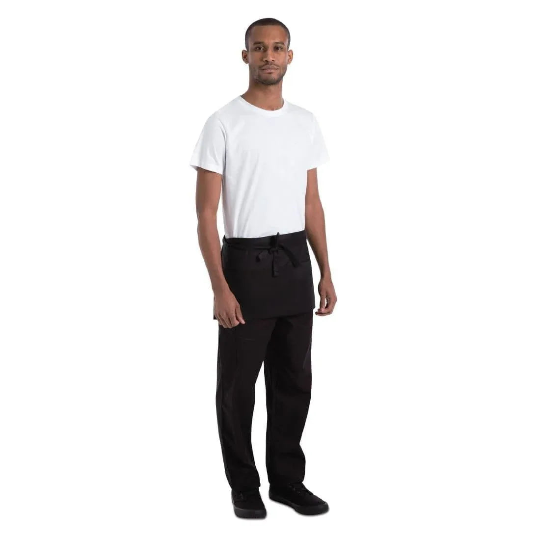 B824 Chef Works Waist Apron Black - JD Catering Equipment Solutions Ltd