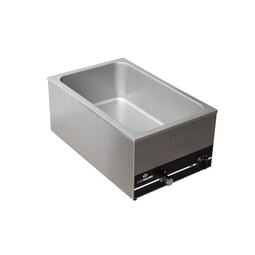 Chefmaster 1/1GN Wet Well Bain-Marie With Tap & Pans/Pans only/No Tap & Pan/Tap only JD Catering Equipment Solutions Ltd