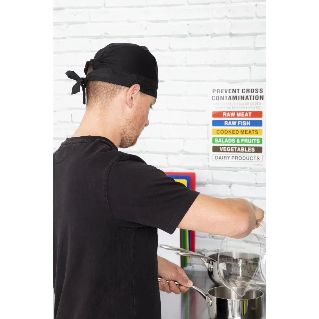 B390 Chefs Bandana Black - JD Catering Equipment Solutions Ltd