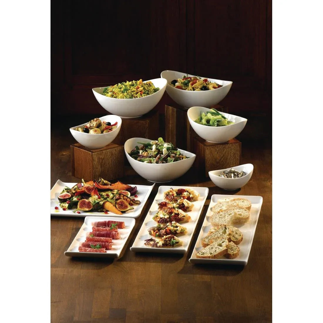 Y848 Churchill Alchemy Balance Rectangular Trays 300x 145mm (Pack of 6) - JD Catering Equipment Solutions Ltd