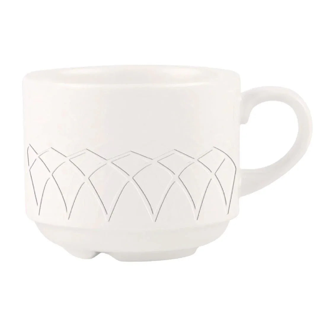Y591 Churchill Alchemy Jardin Stacking Tea Cups 206ml (Pack of 24) - JD Catering Equipment Solutions Ltd