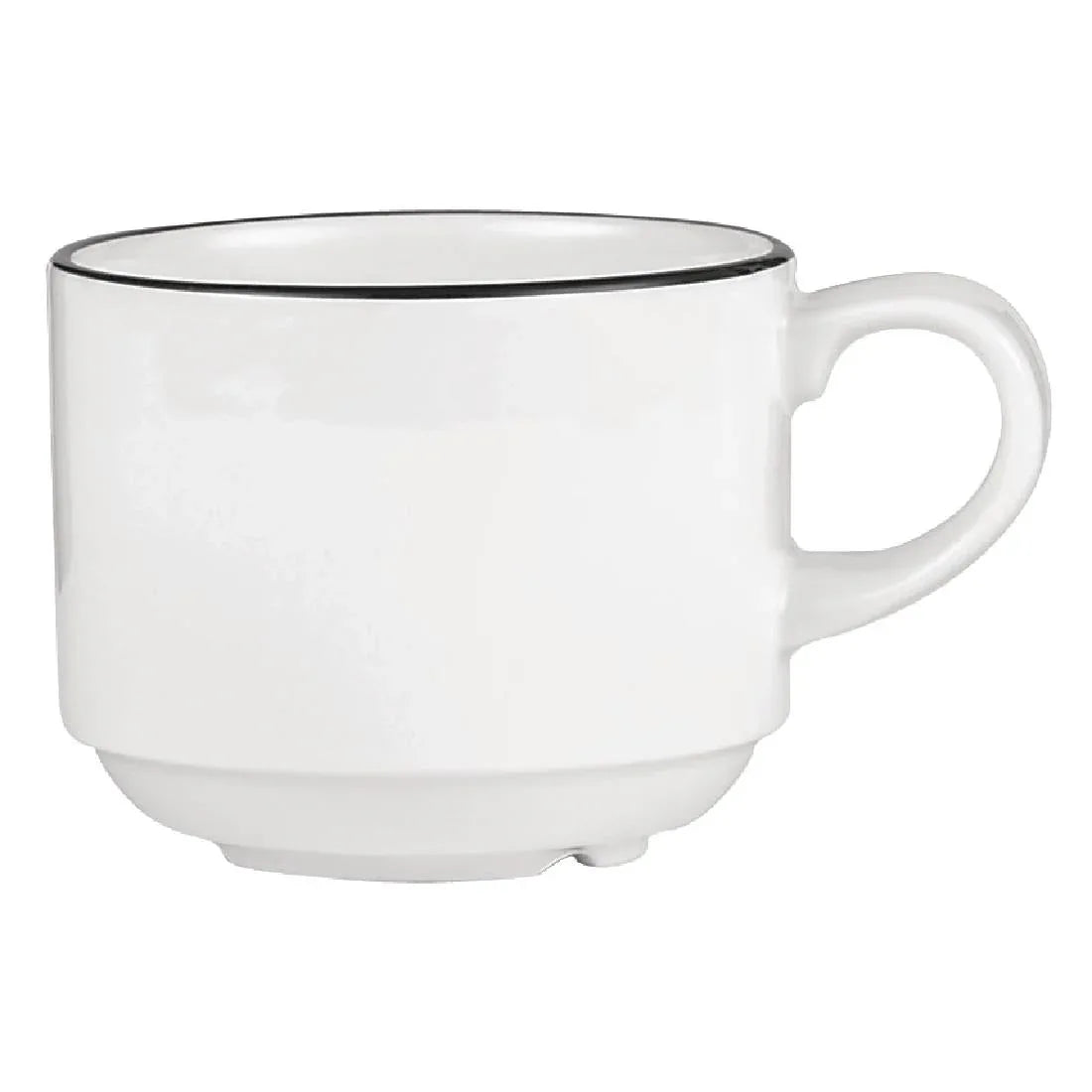 W552 Churchill Alchemy Mono Stacking Tea Cups 206ml (Pack of 24) - JD Catering Equipment Solutions Ltd