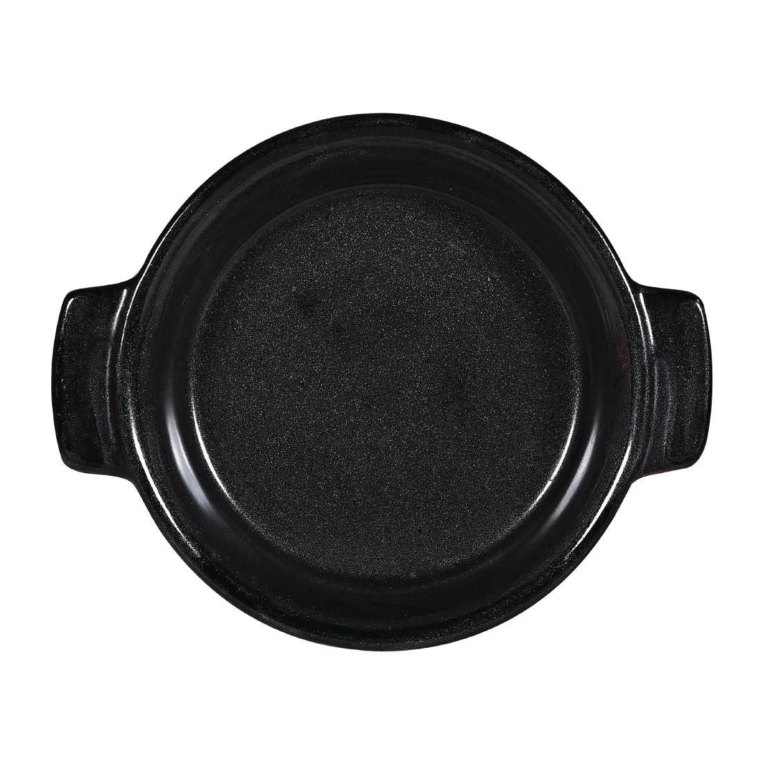 Churchill Black Igneous Stoneware Individual Dish 140mm (Pack of 6) JD Catering Equipment Solutions Ltd