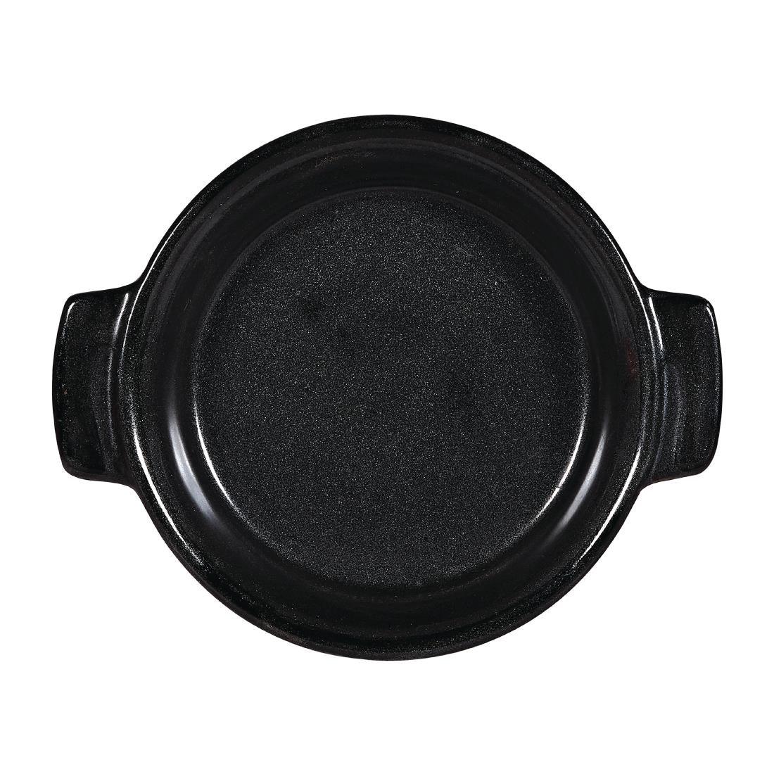 DY785 Churchill Black Igneous Stoneware Individual Dish 140mm (Pack of 6) - JD Catering Equipment Solutions Ltd