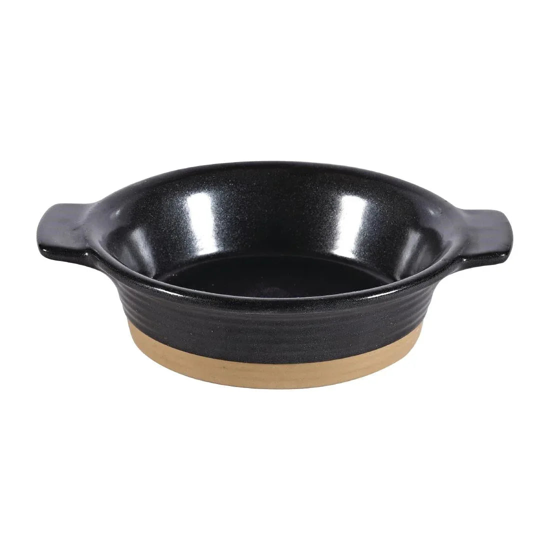 DY785 Churchill Black Igneous Stoneware Individual Dish 140mm (Pack of 6) - JD Catering Equipment Solutions Ltd