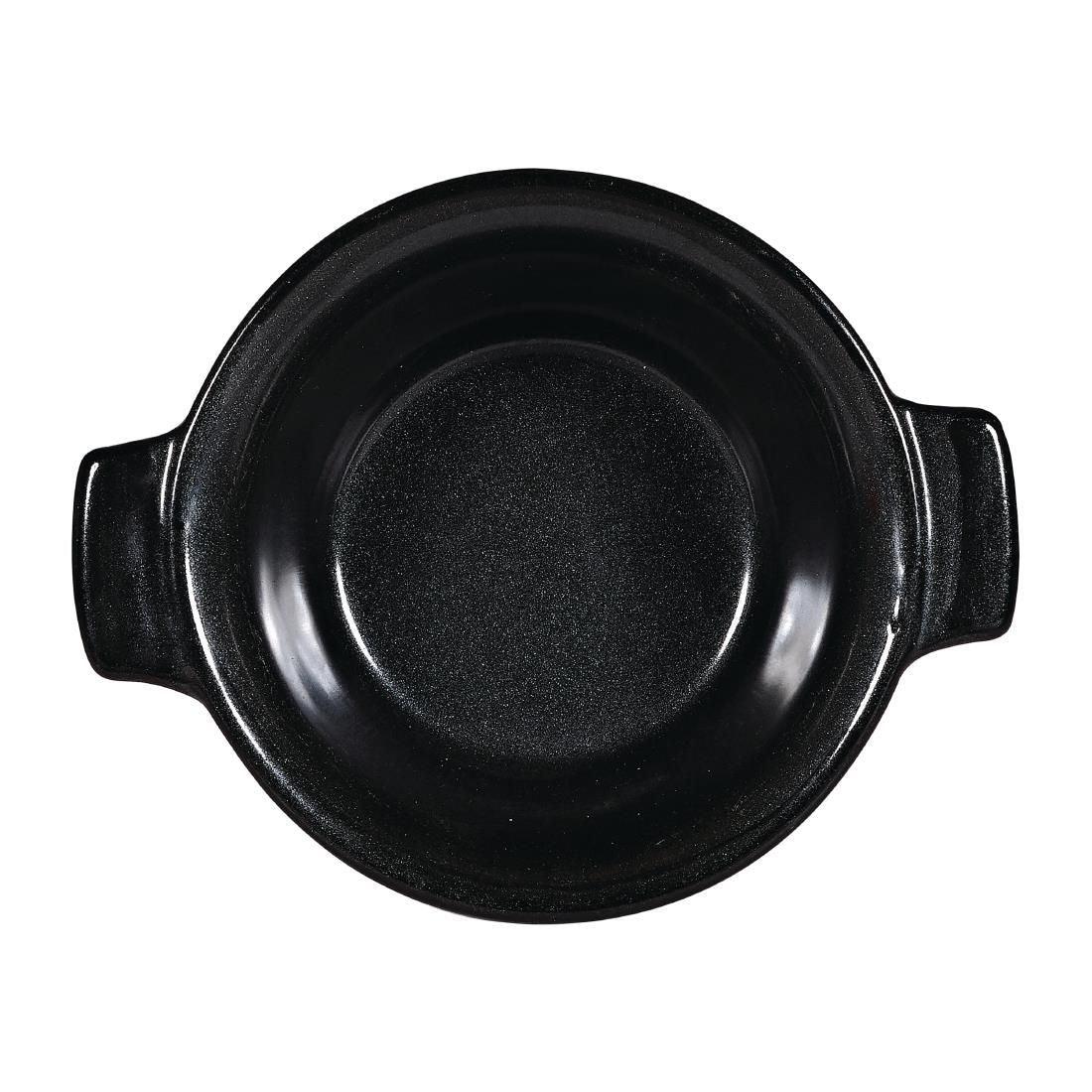 DY926 Churchill Black Igneous Stoneware Pie Dish 140mm (Pack of 6) - JD Catering Equipment Solutions Ltd