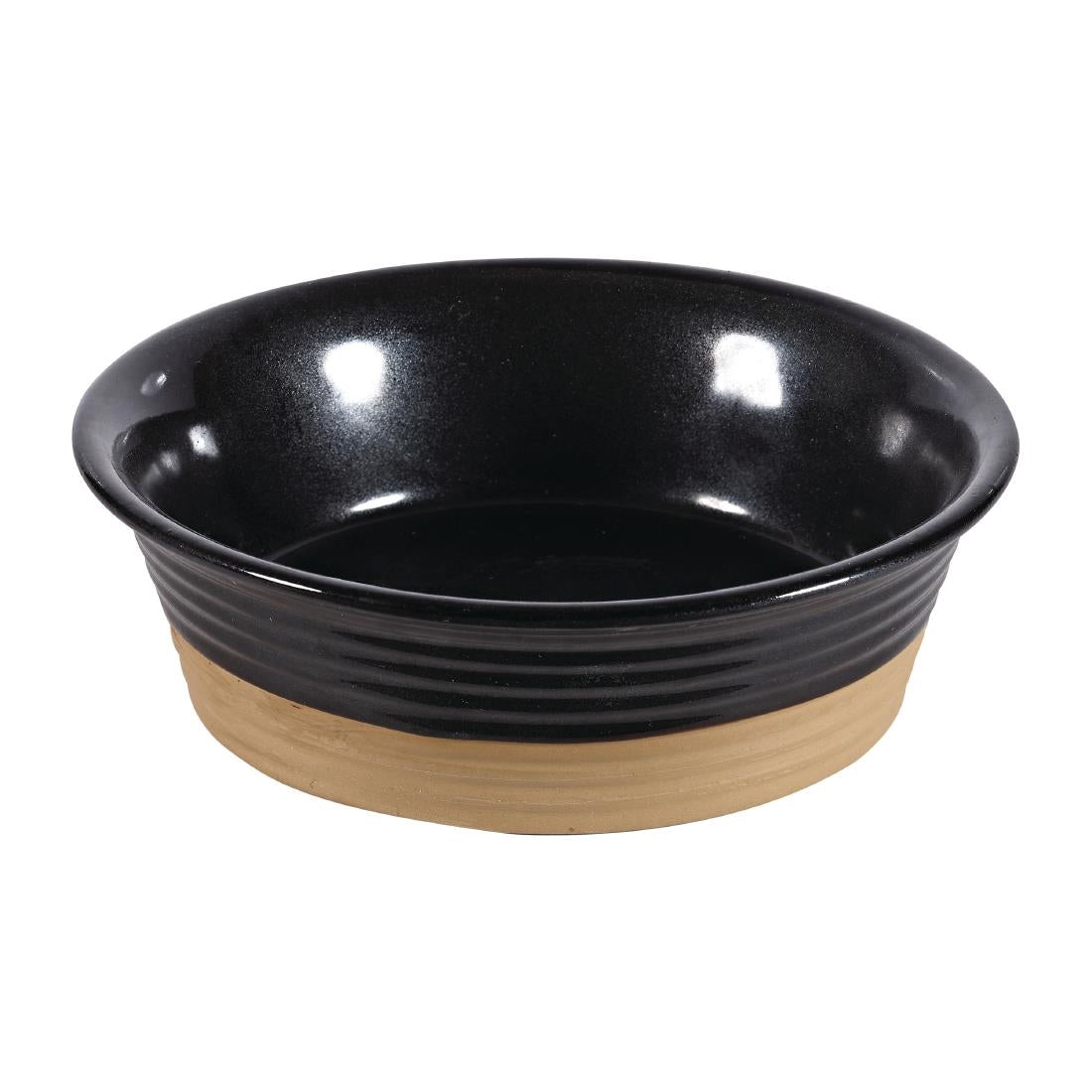Churchill Black Igneous Stoneware Pie Dish 160mm (Pack of 6) JD Catering Equipment Solutions Ltd