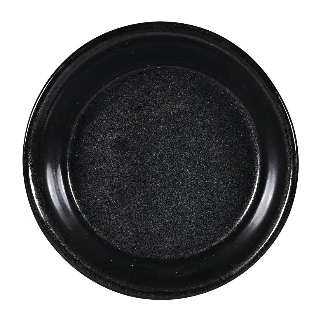 Churchill Black Igneous Stoneware Pie Dish 160mm (Pack of 6) JD Catering Equipment Solutions Ltd