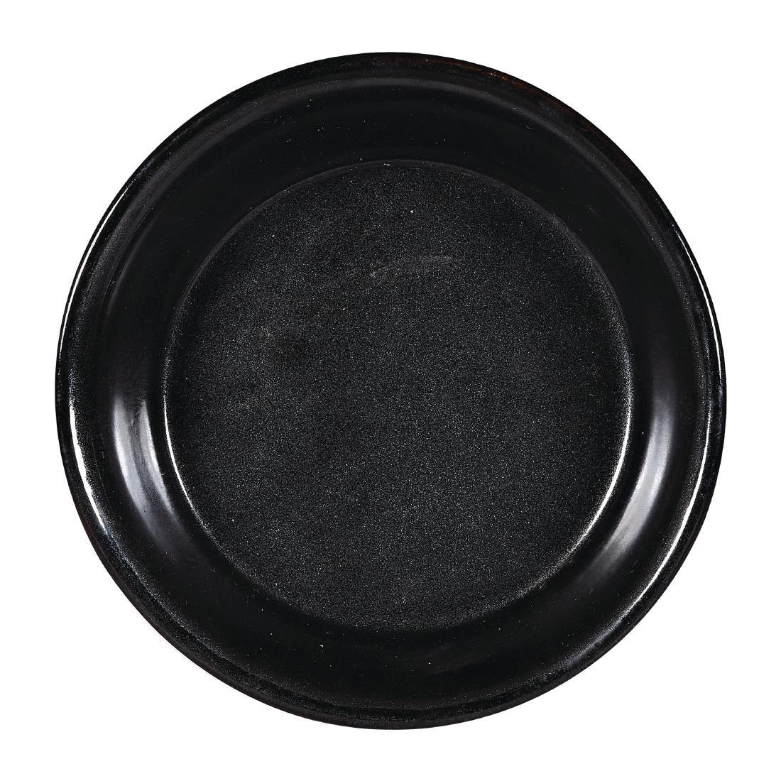 DY784 Churchill Black Igneous Stoneware Pie Dish 160mm (Pack of 6) - JD Catering Equipment Solutions Ltd