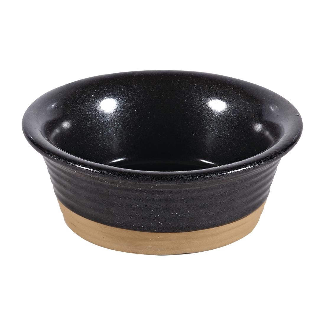 Churchill Black Igneous Stoneware Ramekin 90mm (Pack of 6) JD Catering Equipment Solutions Ltd