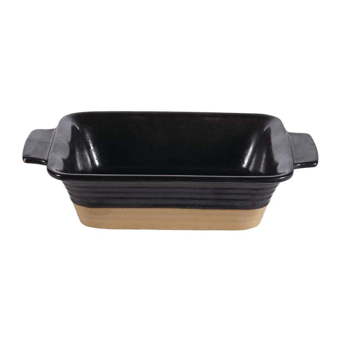 DY787 Churchill Black Igneous Stoneware Rectangle Dish 170mm (Pack of 6) - JD Catering Equipment Solutions Ltd