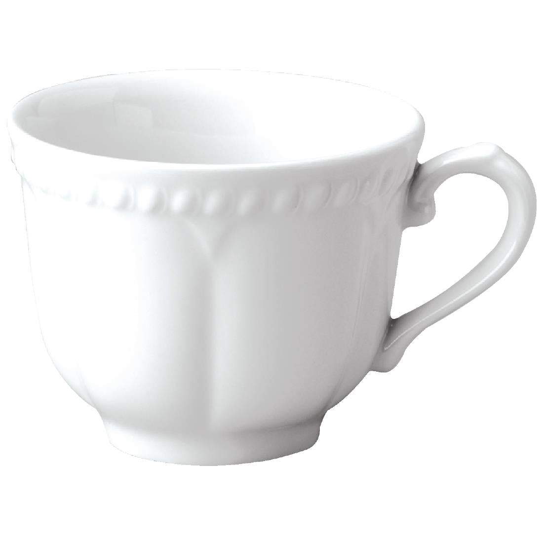 Churchill Buckingham White Elegant Tea Cups 220ml (Pack of 24) JD Catering Equipment Solutions Ltd