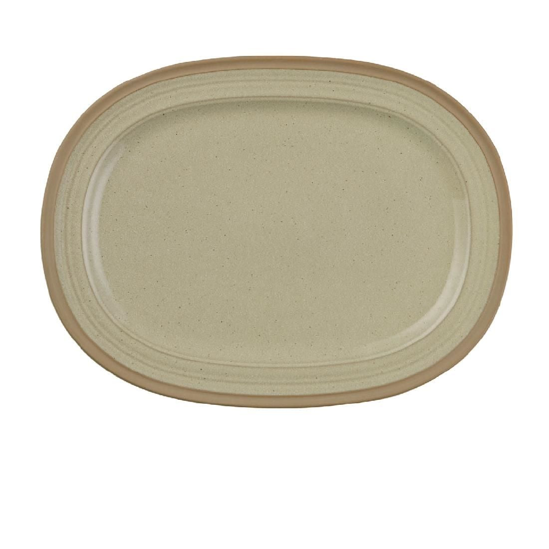 Churchill Igneous Stoneware Oval Plates 355mm (Pack of 6) JD Catering Equipment Solutions Ltd