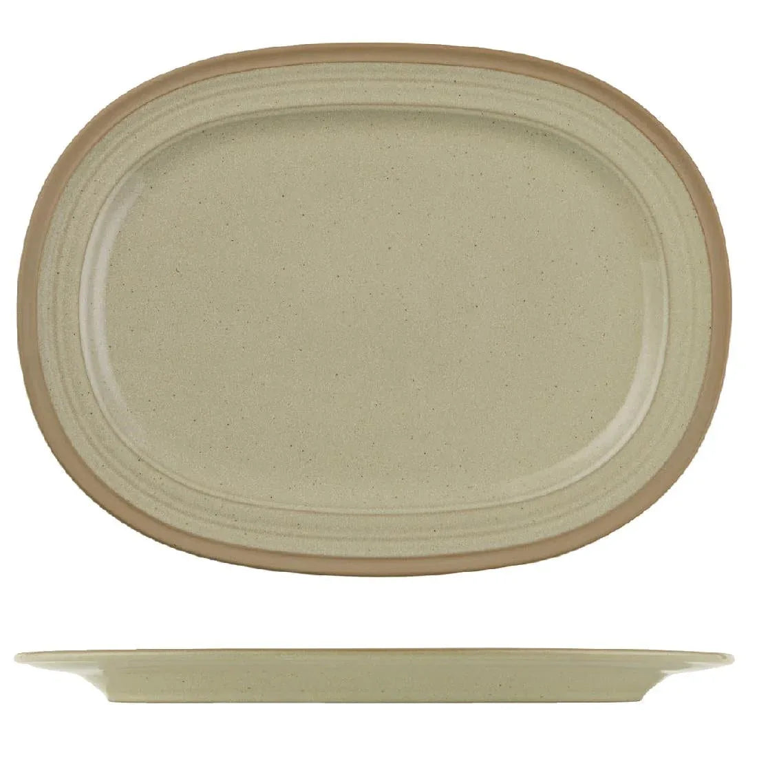 CE036 Churchill Igneous Stoneware Oval Plates 355mm (Pack of 6) - JD Catering Equipment Solutions Ltd