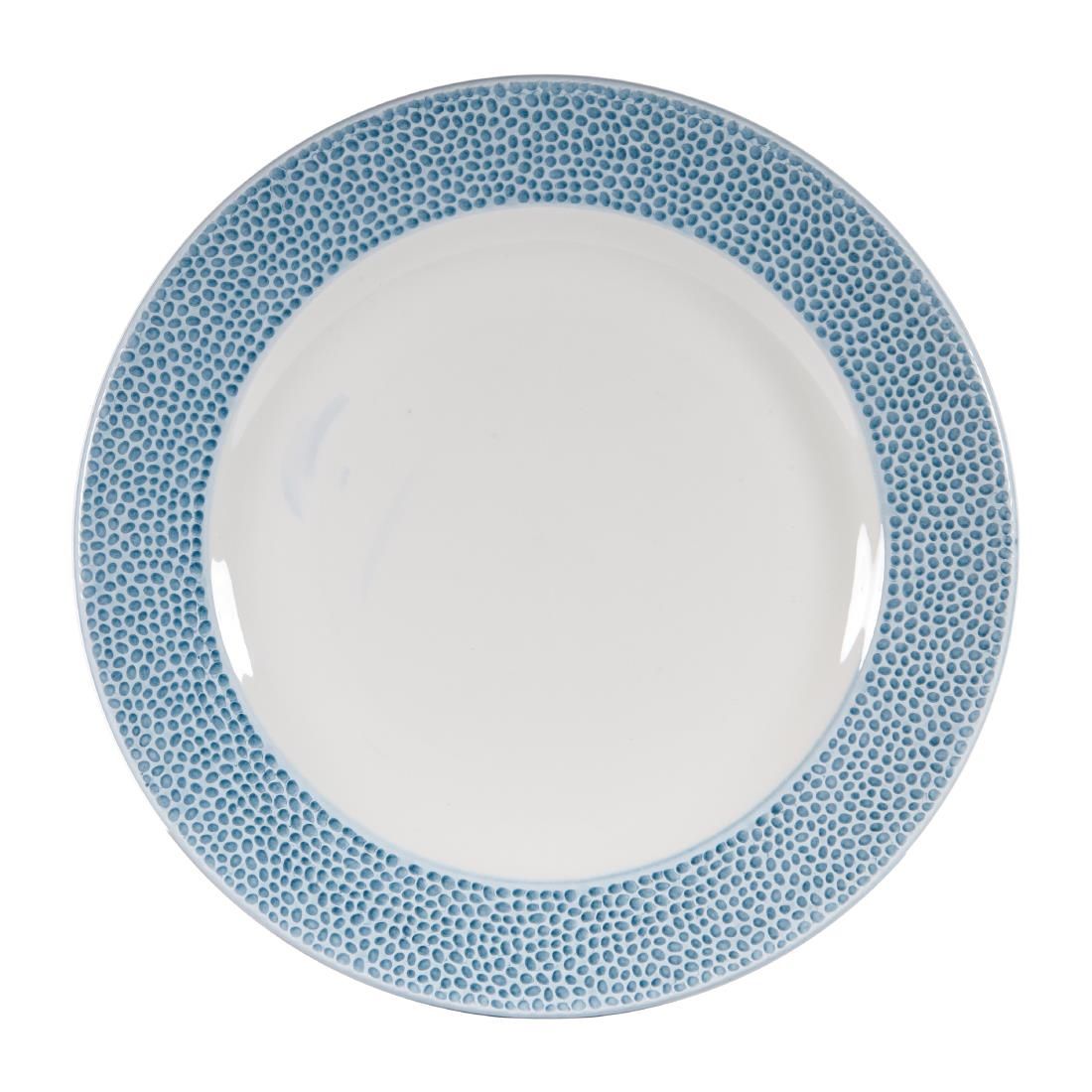 Churchill Isla Footed Plate Ocean Blue 276mm (Pack of 12) JD Catering Equipment Solutions Ltd