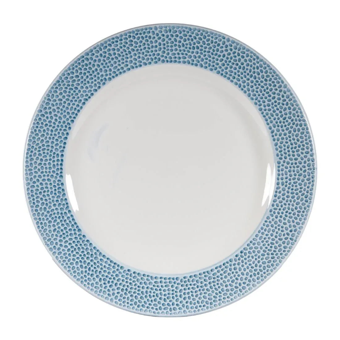 DY867 Churchill Isla Footed Plate Ocean Blue 276mm (Pack of 12) - JD Catering Equipment Solutions Ltd