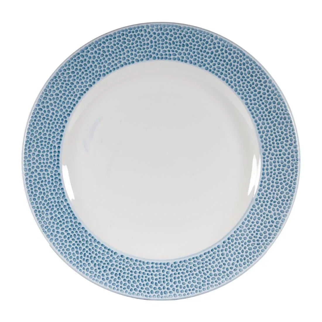 DY867 Churchill Isla Footed Plate Ocean Blue 276mm (Pack of 12) - JD Catering Equipment Solutions Ltd