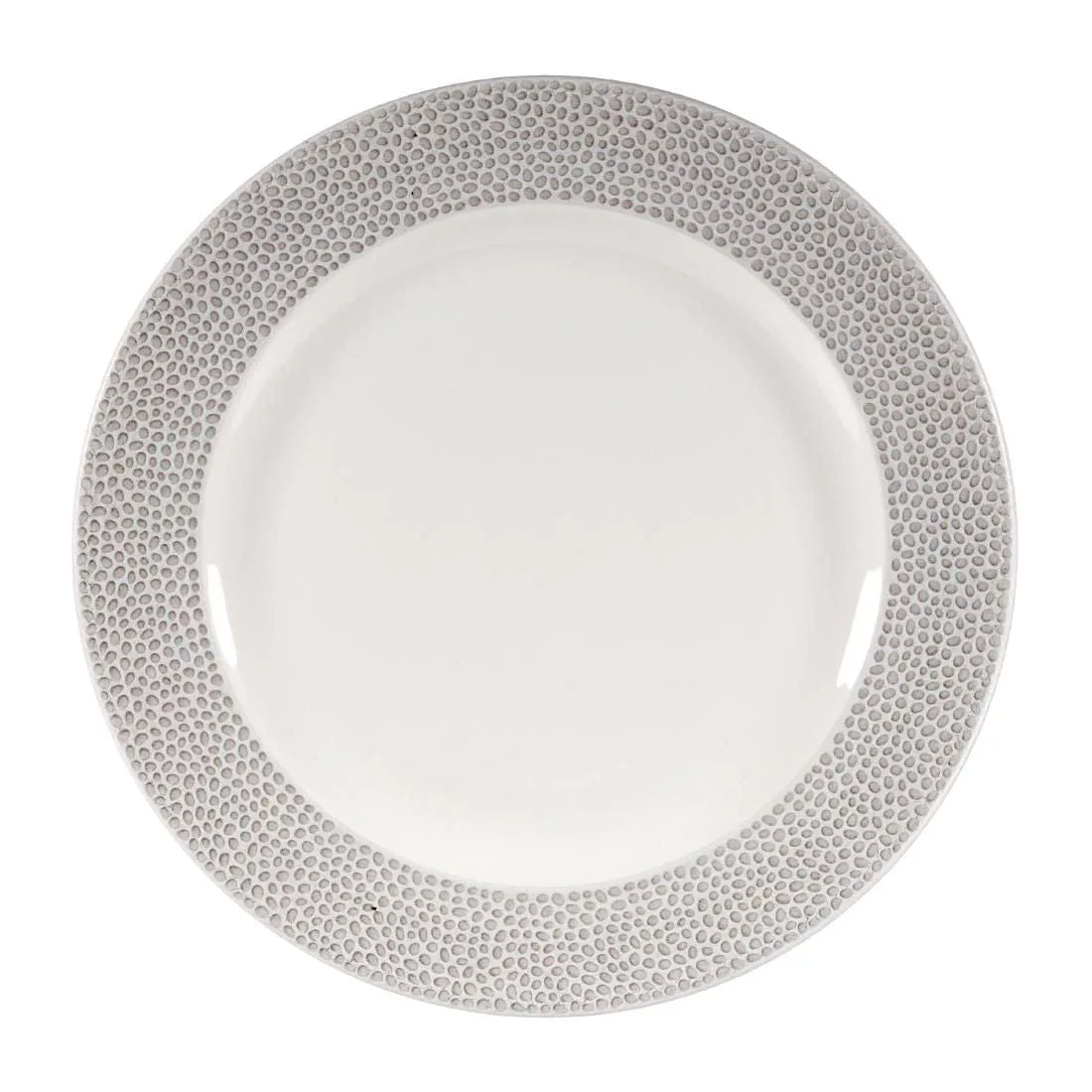 DY861 Churchill Isla Footed Plate Shale Grey 276mm (Pack of 12) - JD Catering Equipment Solutions Ltd