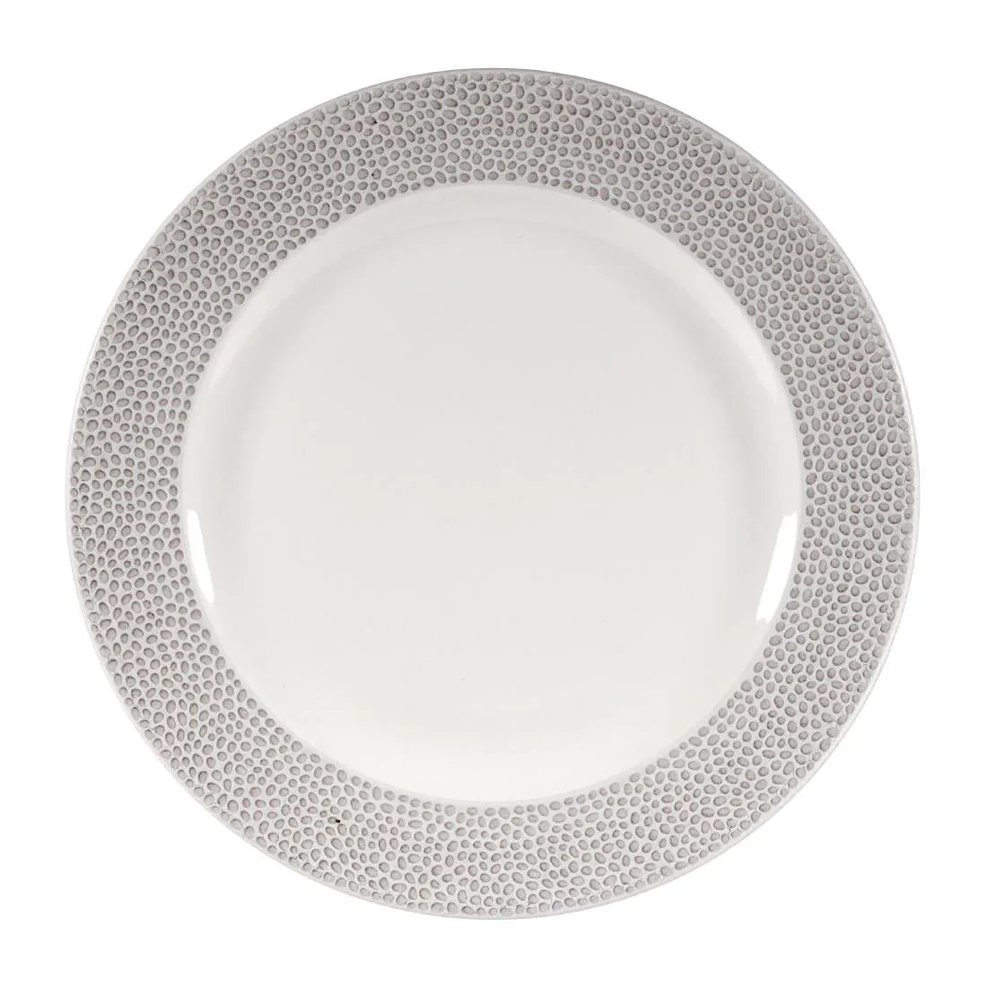 DY861 Churchill Isla Footed Plate Shale Grey 276mm (Pack of 12) - JD Catering Equipment Solutions Ltd