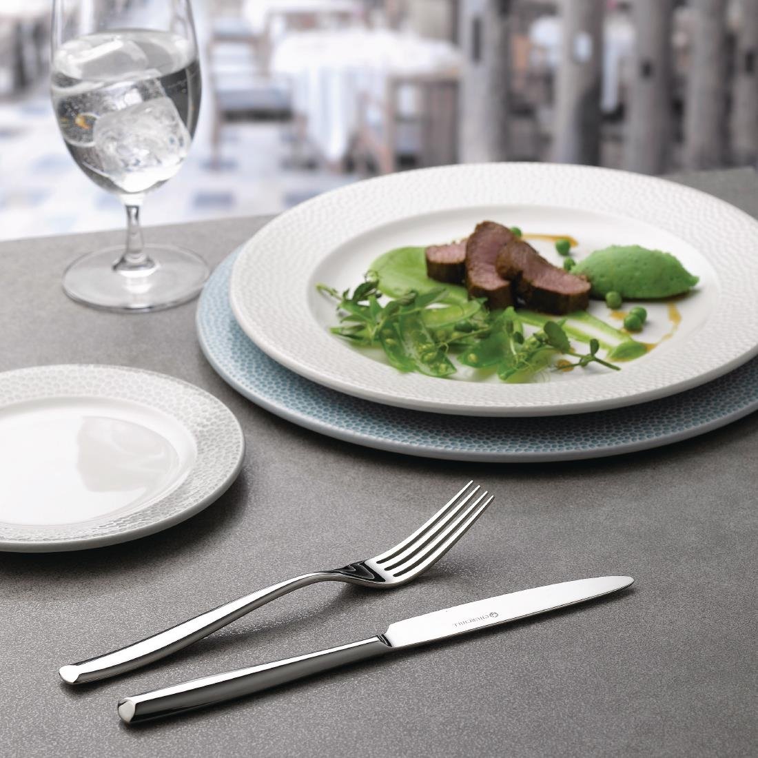 Churchill Isla Presentation Plate Ocean Blue 305mm (Pack of 12) JD Catering Equipment Solutions Ltd