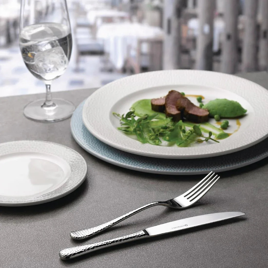 DY866 Churchill Isla Presentation Plate Ocean Blue 305mm (Pack of 12) - JD Catering Equipment Solutions Ltd