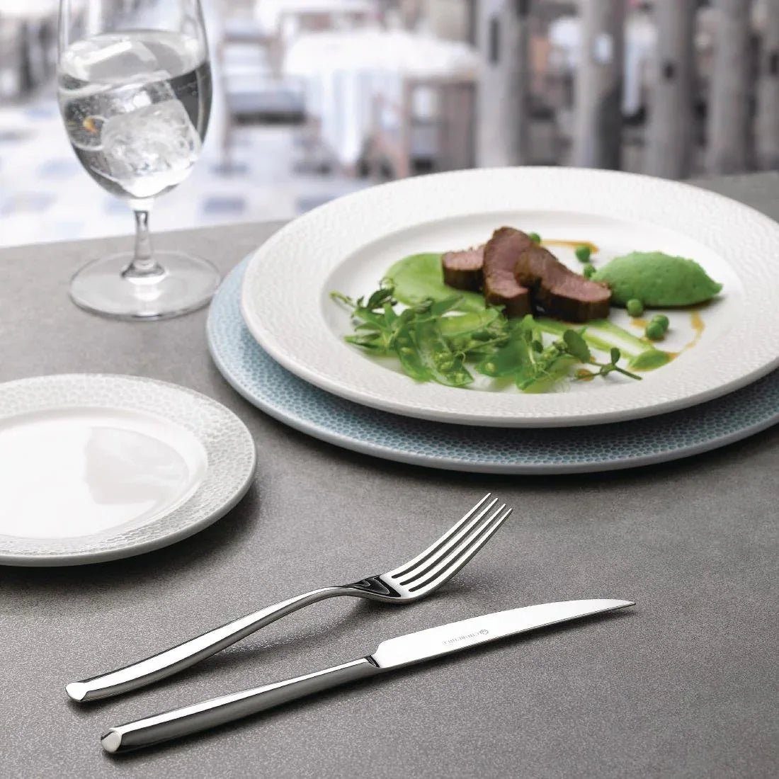 DY866 Churchill Isla Presentation Plate Ocean Blue 305mm (Pack of 12) - JD Catering Equipment Solutions Ltd
