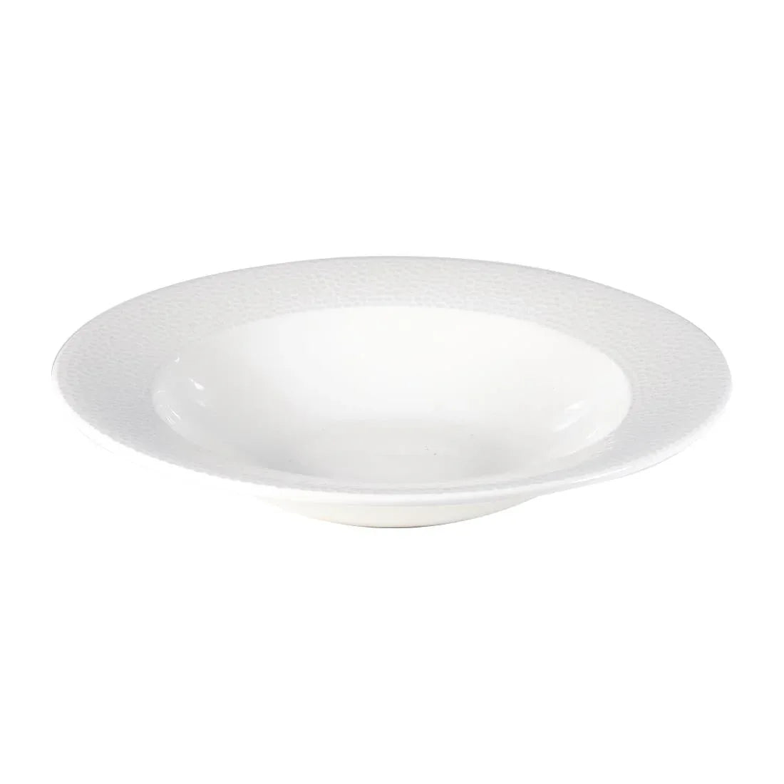 DY839 Churchill Isla Rimmed Soup White 249mm (Pack of 12) - JD Catering Equipment Solutions Ltd