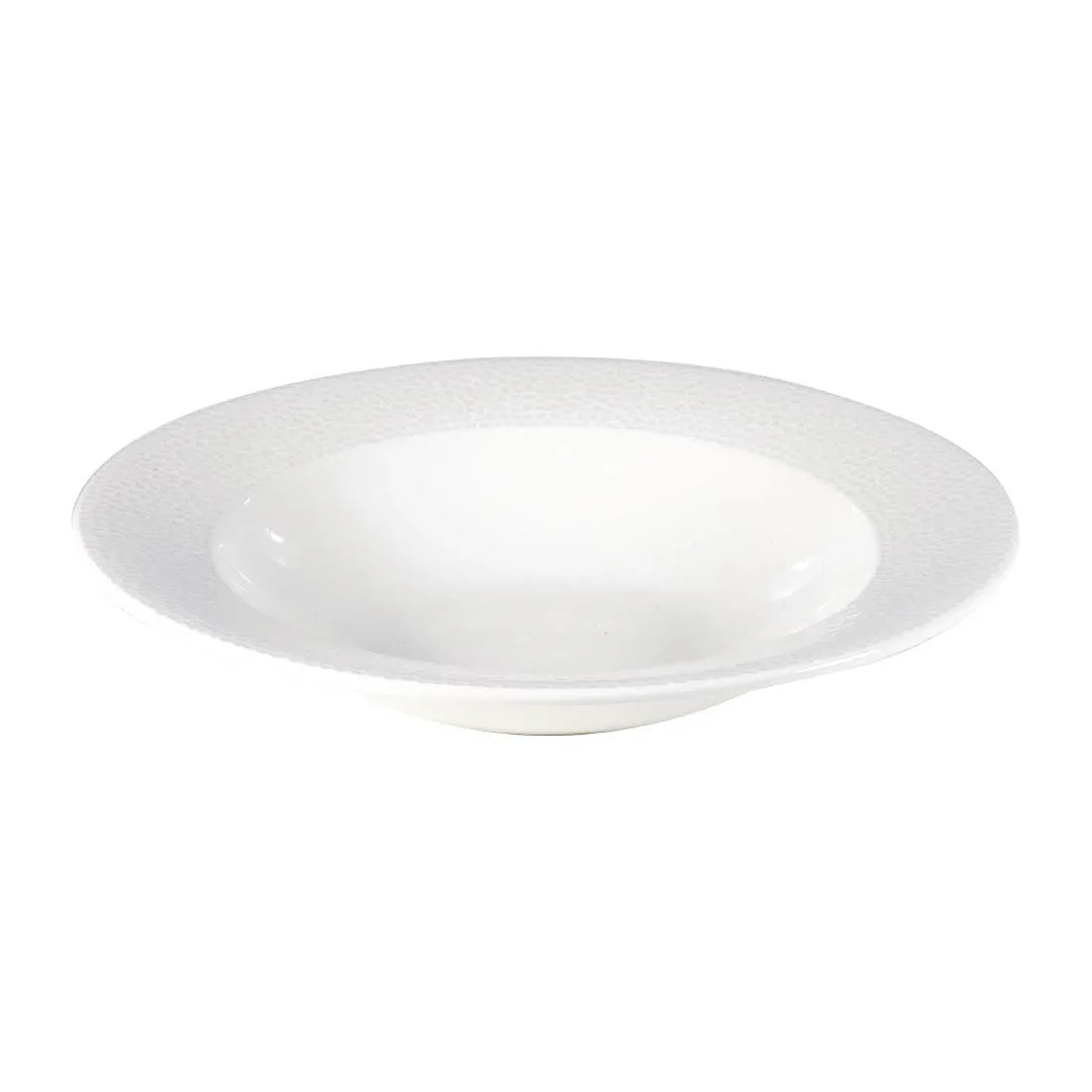 DY839 Churchill Isla Rimmed Soup White 249mm (Pack of 12) - JD Catering Equipment Solutions Ltd
