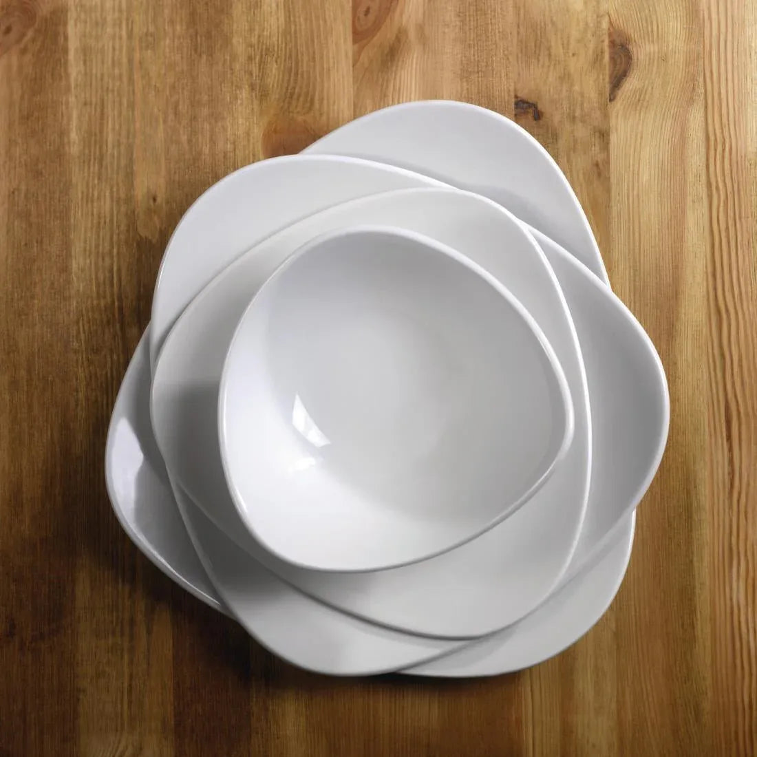 CF640 Churchill Lotus Triangle Bowls 185mm (Pack of 12) - JD Catering Equipment Solutions Ltd