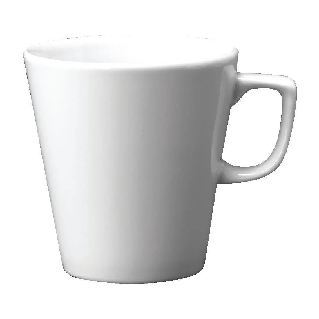 W002 Churchill Plain Whiteware Cafe Latte Mugs 340ml (Pack of 12) - JD Catering Equipment Solutions Ltd