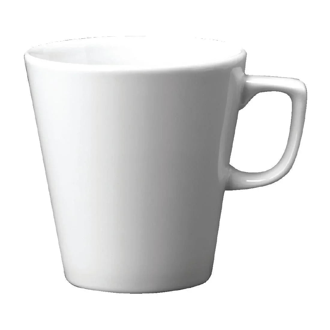 W002 Churchill Plain Whiteware Cafe Latte Mugs 340ml (Pack of 12) - JD Catering Equipment Solutions Ltd