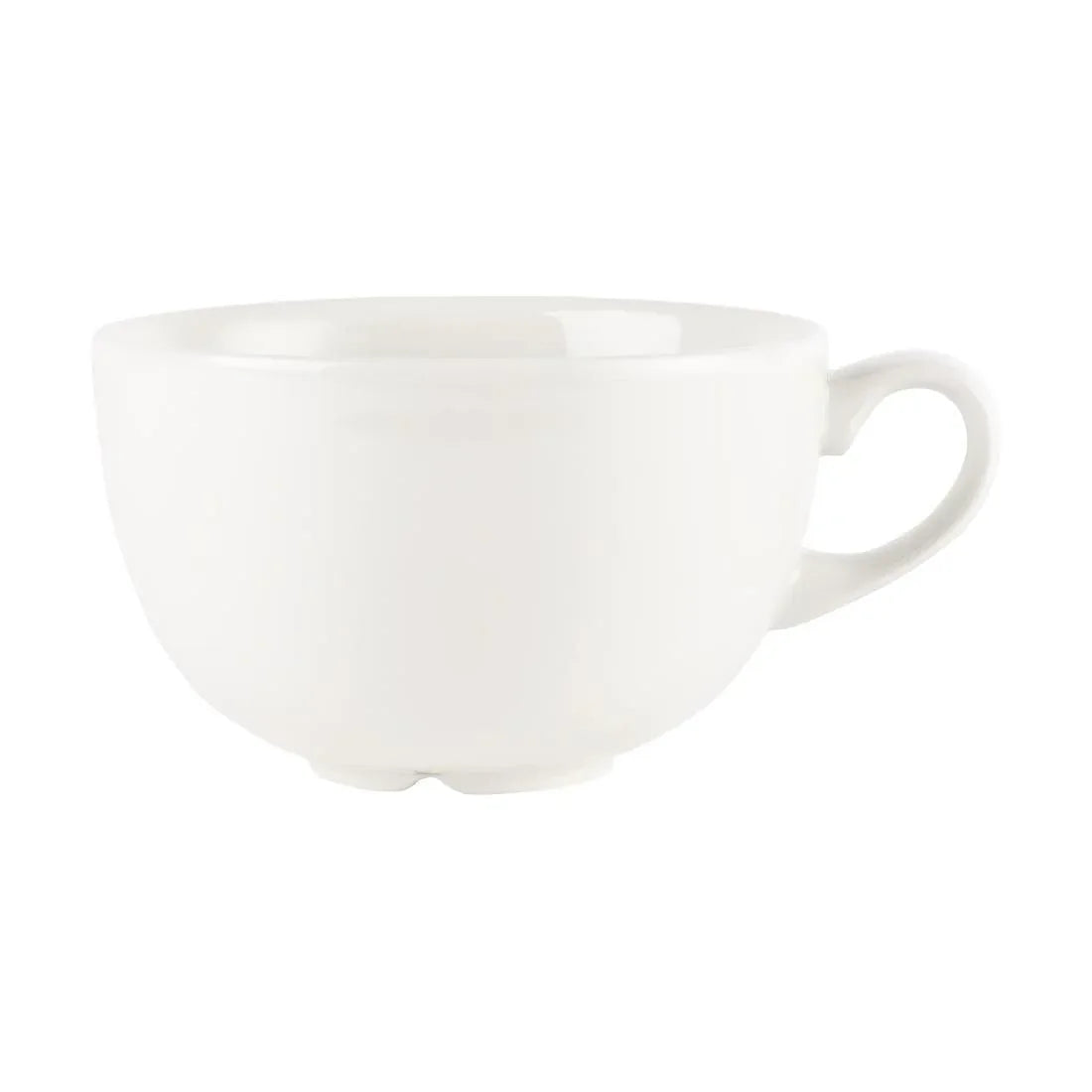 W001 Churchill Plain Whiteware Cappuccino Cups 440ml (Pack of 6) - JD Catering Equipment Solutions Ltd