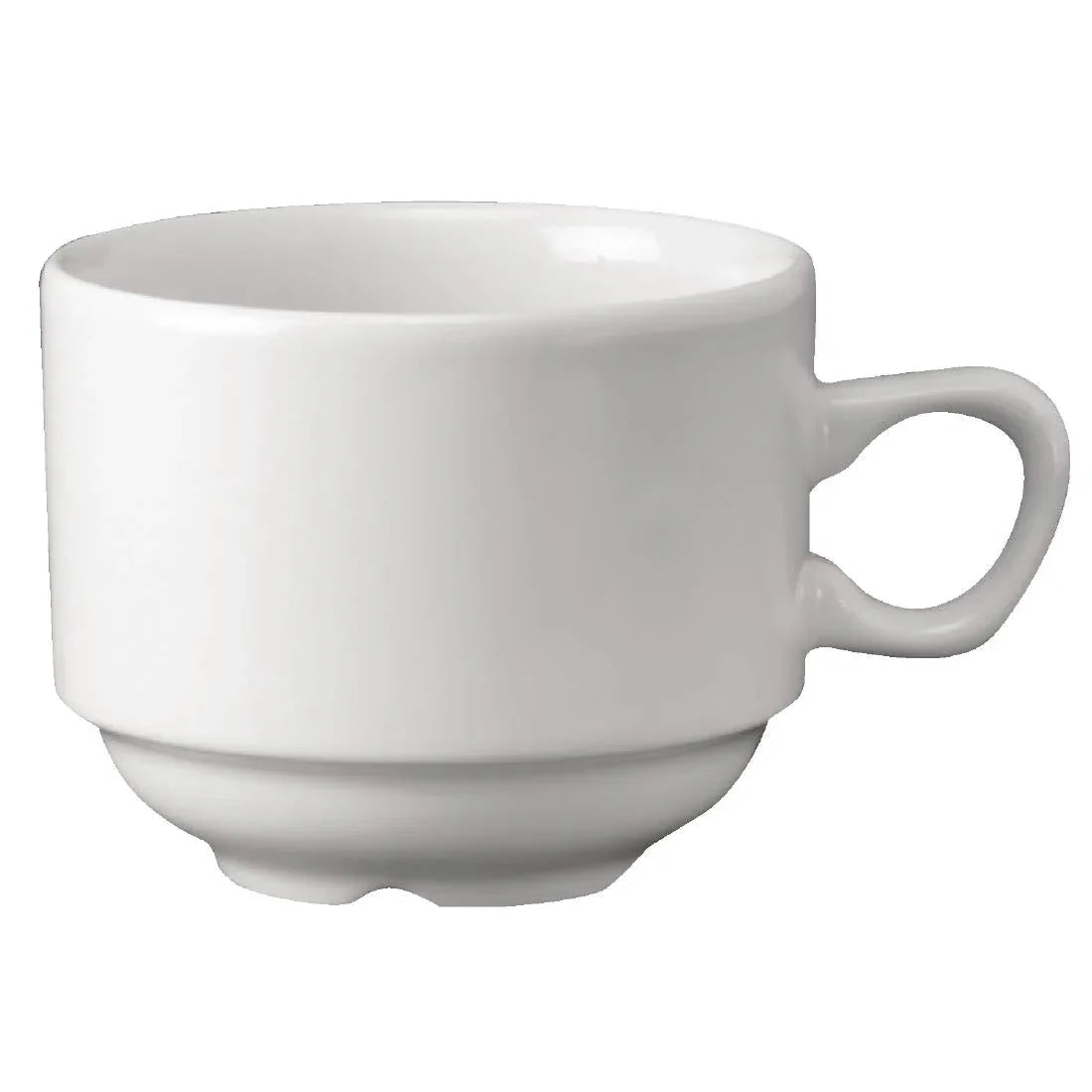 P271 Churchill Plain Whiteware Stacking Nova Tea Cups 212ml (Pack of 24) - JD Catering Equipment Solutions Ltd
