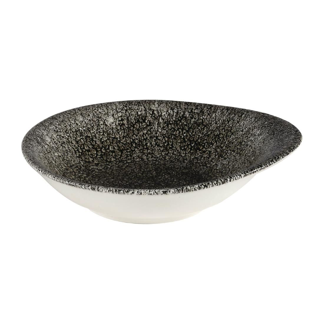 Churchill Raku Round Dish Quartz Black 160mm (Pack of 12) JD Catering Equipment Solutions Ltd