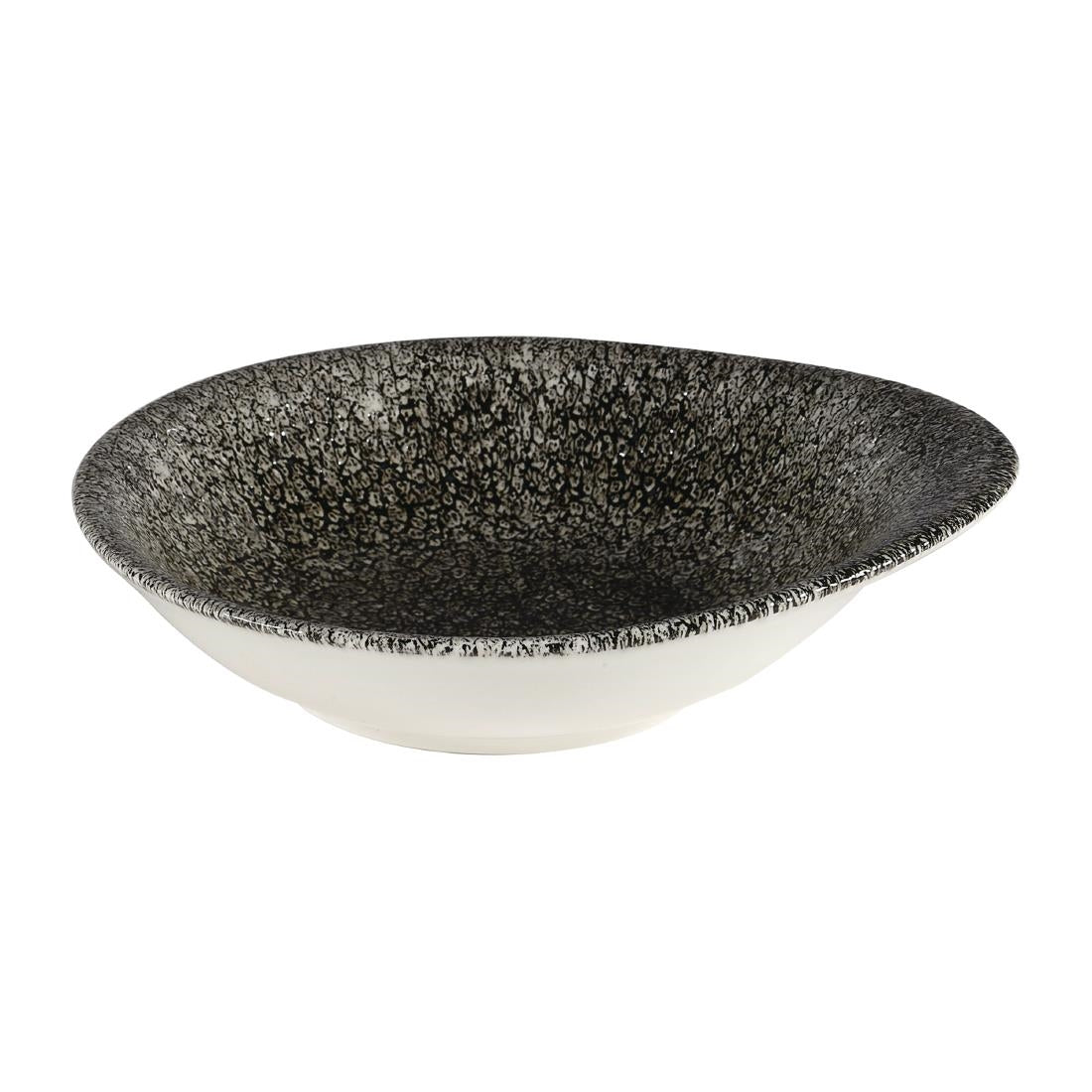 Churchill Raku Round Dish Quartz Black 160mm (Pack of 12) JD Catering Equipment Solutions Ltd