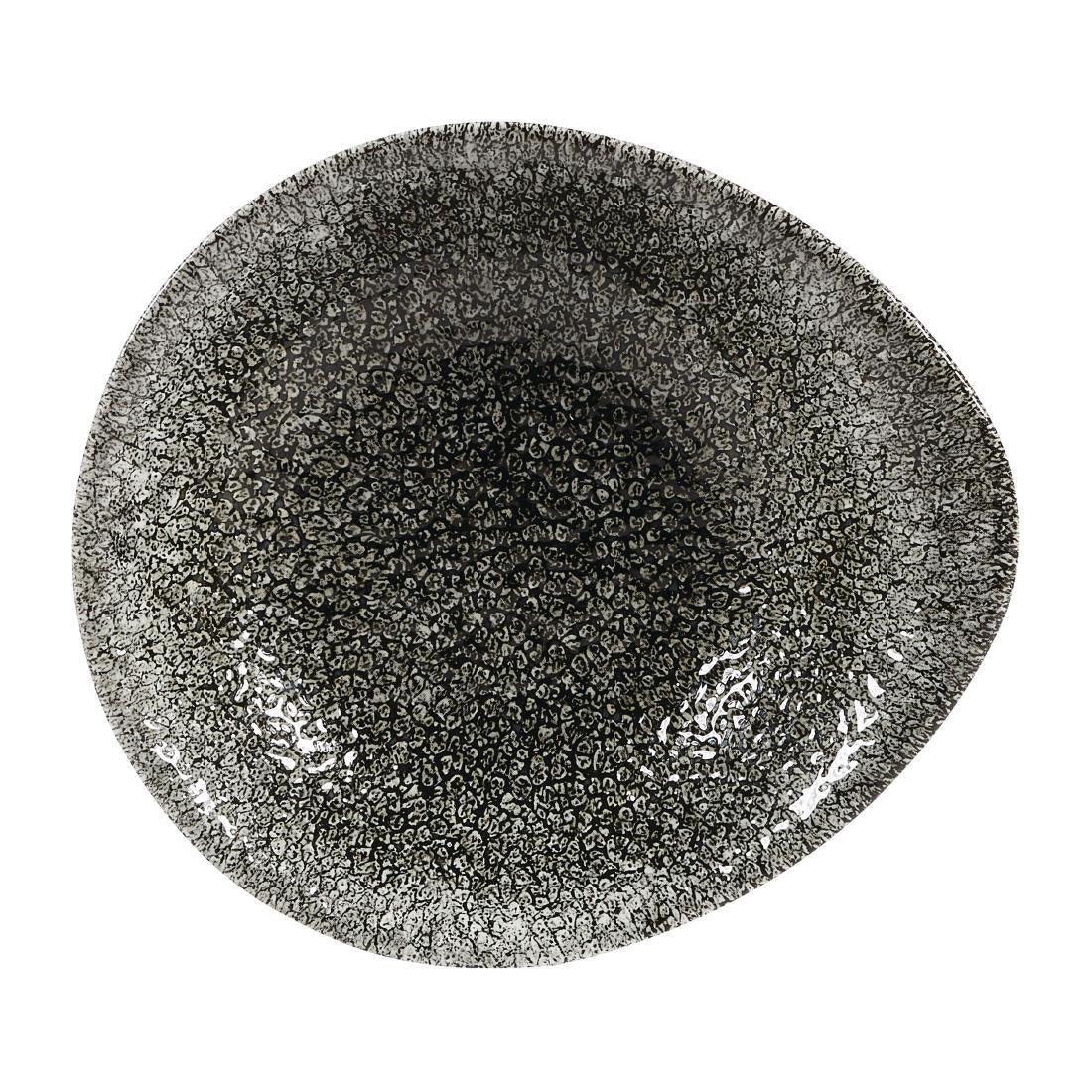 DY942 Churchill Raku Round Dish Quartz Black 160mm (Pack of 12) - JD Catering Equipment Solutions Ltd