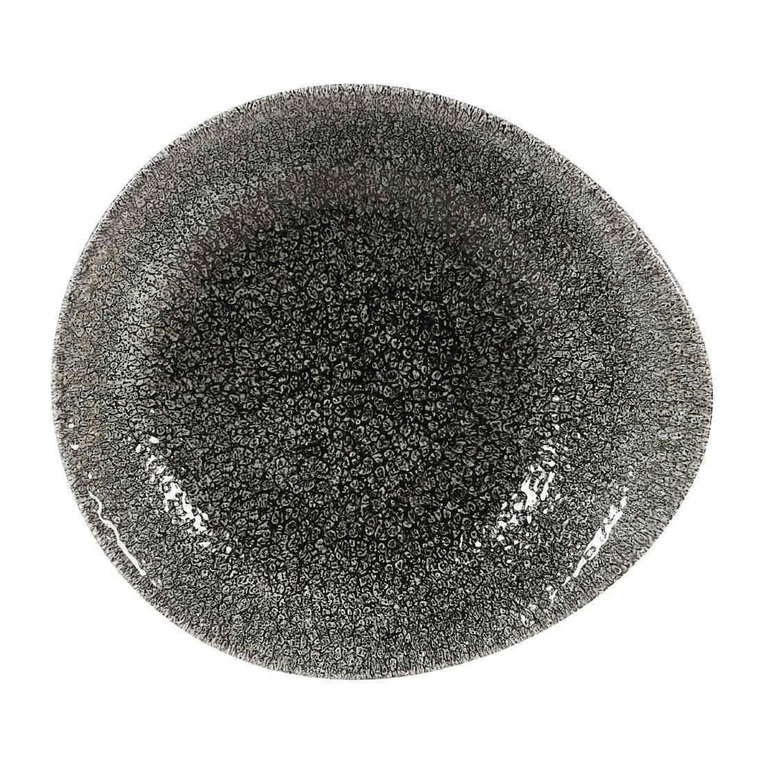 Churchill Raku Round Dish Quartz Black 185mm (Pack of 12) JD Catering Equipment Solutions Ltd